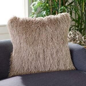 Safavieh Shag Modish Gray Silver Metallic 20" Pillow‎